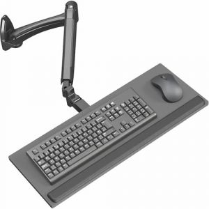 VIVO MOUNT-KB35B Support mural pour clavier et souris &agrave; ressort pneumatique de 61 cm, contrepoids r&eacute;glable en hauteur, inclinaison ergonomique, noir (VIVO-US, neuf)