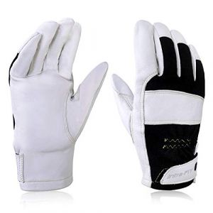 Intra-FIT Gants de soudage TIG en cuir de chèvre de qualité supérieure, dos Nomex résistant aux étincelles, résistance pour les travaux de soudure, les travaux mécaniques, les travaux de, M (G-Gloves FR, neuf)