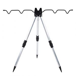 Support de Trépied de Canne à Pêche, Rétrécissement en Alliage D'aluminium Support de Support de Poteau de Mer Pliant Accessoire D'équipement de Support de Poteau de Mer (Voshowylor, neuf)