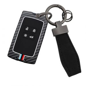 ontto Housse pour cl&eacute;s de voiture Compatible avec Renault Cartes-cl&eacute;s 4/5 E-Tech Clio 5 Captur Scenic M&eacute;gane 4 Austral Koleos Zoe Kangoo Arkana Housse de protection en m&eacute;tal structur&eacute; &agrave; 4 boutons, 4 (Ontto, neuf)