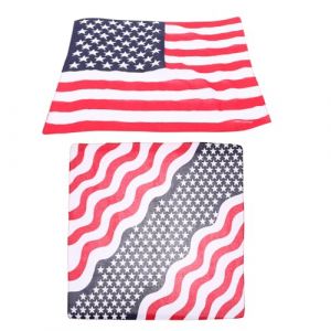 Lot de 2 foulards carrés avec drapeau américain du 4 juillet pour cheveux, fête de l'indépendance, foulard carré du 4 juillet (THEA Store, neuf)