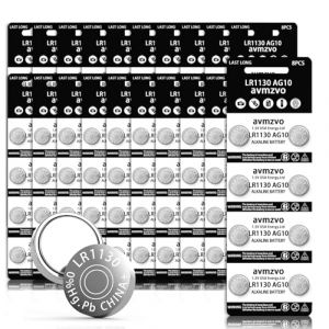 avmzvo LR1130 Lot de 160 Piles Bouton alcalines AG10 LR 1130 1,5 V LR54 1131 189 sans Mercure (avmzvo shop, neuf)