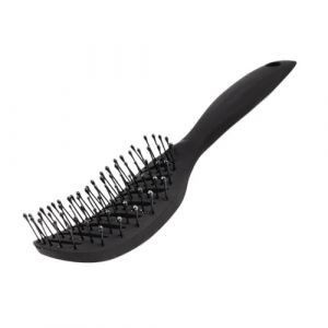 Brosse à cheveux électrique ionique pour salon et maison, peigne de poche, peigne de poche pour massage des cheveux, brosse à cheveux ionique (noir) (LXBINGY, neuf)