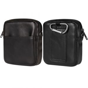 Étui de Ceinture Cuir Noir Compatible avec Samsung Galaxy Z Flip 7/6/5/4/3/Z Flip/Moto Razr 60/50/40 Ultra Sac à Bandoulière, Cuir Pochette Holster Compatible avec Huawei Pura X/P50 Pocket/Pocket S (Beeyan, neuf)