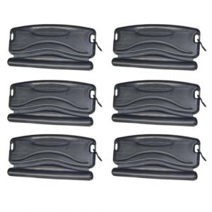 Linxor - Lot de 6 flotteurs d'hivernage lest&eacute;s pour Piscine avec Crochets - 50 cm - Noir (EGK Distribution, neuf)