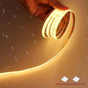 JOYLIT 6M Ruban LED COB 24V 2700K Blanc Chaud IP65 &Eacute;tanche 320LEDs/M, CRI 93+ Sans Point 8MM Autocollante D&eacute;coupable Bande LED pour Chambre, Armoires, Camion (Sans Alimentation) (Joyled, neuf)