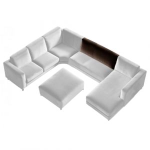 SYLC Housse Coussin pour canap&eacute; d'angle en Velour Extensible, antid&eacute;rapantes Housse canap&eacute; pour Siege/Assise/Dossier/Banquette/Caravane/Pouf carr&eacute; (Dark Coffee,1pc Bench Or XL Back) (YUNDU, neuf)