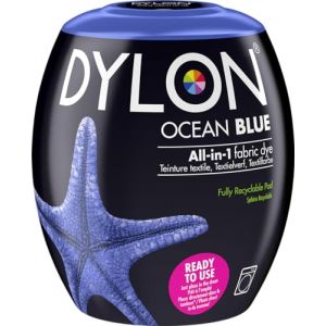 Dylon Teinture Textile pour Machine à Laver, Bleu Océan, 8.5 x 8.5 x 9.9 cm (The Quilted Bear Ltd, neuf)