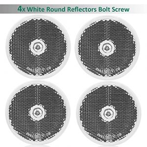 DARKGUARD 4xCatadioptre Rond Blanc Visser,Ø60 mm Caravane Réflecteur de Remorque avec E9 Catadioptre Réflecteur pour Van RV Remorque Camion Voitures (Blanc-Ronde-Visser-4pièces (DARKGUARD, neuf)