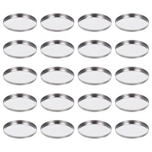 VOSAREA Palette de Maquillage Ronde M&eacute;tallique Magn&eacute;tique 20 Pi&egrave;ces 36X3 MM Plaque Cosm&eacute;tique Rechargeable pour Fards &agrave; Paupi&egrave;res Bo&icirc;te de Rangement Compacte pour Usage Quotidien et (Kunsorwn, neuf)