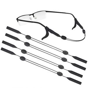 4PCS Cordon Lunettes en Silicone Extensible,Cordon Lunettes,Cordon Lunette,Chute pour Lunettes de Sport Homme Femme Enfant,Sangle de lunettes de sport réglable,Cordon pour Lunettes Homme/Femme/Enfant. (DanLanYi, neuf)