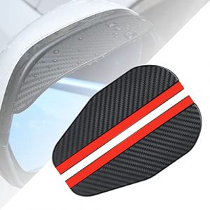 Amindz 2 Pi&egrave;ces R&eacute;troviseur de Voiture Anti-Pluie Sourcils,Universel en Fibre de Carbone R&eacute;troviseur Lat&eacute;ral Pluie Sourcil,Deflecteurs Protection de Pluie pour R&eacute;troviseur (amindianzi, neuf)