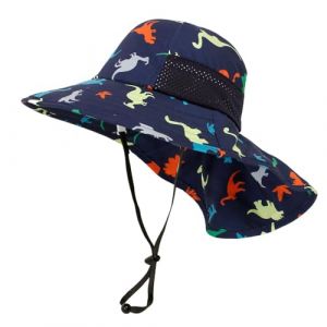 Enfants Chapeau de Soleil avec Large Bord 5-13 Ans Fille Gar&ccedil;on Protection Anti-UV UPF50+ Casquette de Visi&egrave;re Respirant S&eacute;chage Rapide Chapeau de Plage Cyclisme (CYS-Direct, neuf)