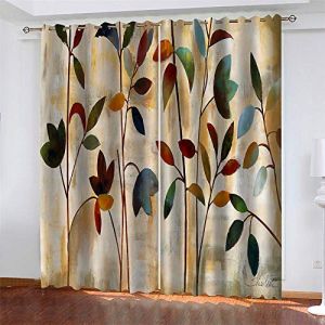 aakkjjzz Rideau Occultant 3D Impression Rideaux Salon d'enfants 2 Pièces Thermique Isolant Anti Froid Polyester 140X160 cm Rideaux De Fenêtre Fleurs Colorées pour Chambre Cuisine Décoration (High quality Curtains, neuf)