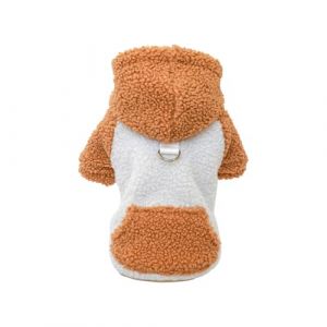 Galat&eacute;e Manteau d'hiver pour Petit Chien pour Chiot, V&ecirc;tements Mignons pour Animaux De Compagnie, Manteau Chaud d'hiver, Veste Chaude pour Chiot pour l'hiver Froid, Sweat-Shirts &agrave; Capuche(XS, Marron) (HEALTH CHAN LTD, neuf)