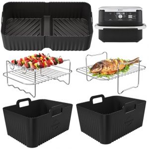 Moule Silicone et Grille Premium 10,4L Ninja AF500EU | 2,5 mm D’épaisseur | Moule Silicone Air fryer | Accessoires Airfryer pour Foodi Max Dual Zone 10,4l AF500EU (BELFORT ETECH, neuf)