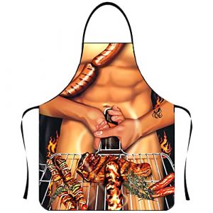 G&eacute;n&eacute;rique Tablier Cuisine Homme Humour,Tablier De Cuisine Sexy Creative Dr&ocirc;Le Tabliers,Pour Barbecue F&ecirc;Te Cadeau Pour Homme Femme,Funny Novelty Cooking Barbecue Party Cosplay (Nhainel, neuf)