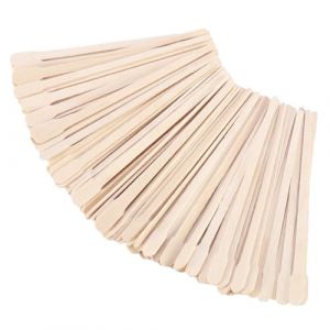 Mynoozi Lot de 200 b&acirc;tonnets de cire en bois, spatules en bois, petites spatules &agrave; cire, spatules en bois pour appliquer la cire, la cr&egrave;me et la p&acirc;te &agrave; sucre pour l'&eacute;pilation et la fabrication (ShenYangWenKuPingShangMaoYouXianGongSi, neuf)