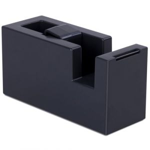 D&eacute;vidoir de Ruban Adh&eacute;sif, Distributeur de Ruban Adh&eacute;sif, D&eacute;rouleur de Bureau, D&eacute;vidoir de Scotch Rechargeable Support Stable et Design Compact, Id&eacute;al pour L'&eacute;cole, la Maison et le Bure, Noir (UP LII, neuf)