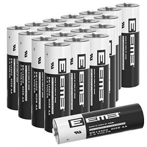 EEMB ER14505 AA 3,6V Lithium Battery Li-SOCL₂ Non Rechargeable SB-AA11 LS14500 TL-5903 ER14500 2700mAh pour Compteur d'&eacute;lectricit&eacute; d'eau Gaz PLC &Eacute;quipement d'installation Batterie g&eacute;n&eacute;rique (20) (All Things Lithium, neuf)
