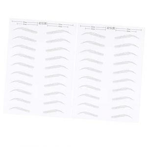 WRITWAA 2 Paires Patch De Sourcil Artificiel Tatouage D'autocollant De Sourcil Pochoir Amélioré Autocollant De Sourcil Imperméable à L'eau Autocollants Modeleur De Sourcils Trousse Black (Saieli, neuf)