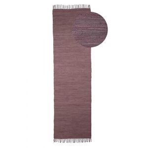 CarpetFine Tapis tissé à Plat Kilim Chindi Uni Couloir Mauve 80x400 cm | Tapis Moderne pour Le Salon et la Chambre à Coucher (carpetfine, neuf)
