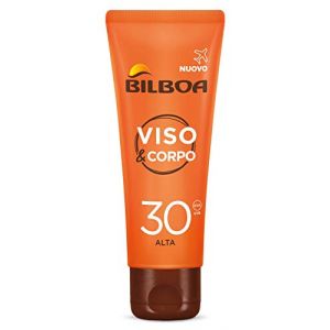 Bilboa Visage & Corps Cr&egrave;me Visage et Corps avec Protection SPF 30, Travel Size pour bronzage Durabilit&eacute; et enterr&eacute;e, Contraste les signes du vieillissement, Format de voyage 75 ml (Branding Cosmetica, neuf)