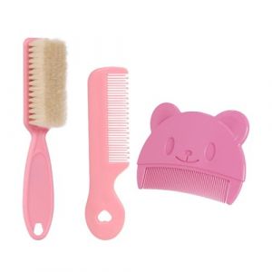2 Peignes, 1 Brosse &Agrave; Cheveux Pour B&eacute;b&eacute;, Peigne Rose, Mini Peigne Mignon, Brosse &Agrave; Cheveux Doux, Ensemble D'Accessoires De Soins Capillaires Pour Enfants (BALOG KITTY LTD, neuf)