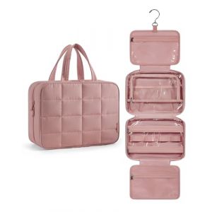 BAGSMART Trousse de toilette &agrave; suspendre, trousse de toilette pour femme, grande trousse de toilette pour femme, organisateur de bijoux de voyage, rouge fonc&eacute;, m (HZJZ FR, neuf)