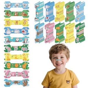 Bandes nasales pour enfants, pansements nasaux anti-ronflements, dispositif anti-ronflement, bande nasale pour respirer, bandelettes nasales pour mieux respirer, bandelettes nasales contre les (prunejuices, neuf)