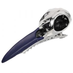 MERRYHAPY Pince &agrave; Cheveux Halloween T&ecirc;te de Mort Corbeau Gothique Barrette Squelette Oiseau Noire pour Femmes Accessoire Cheveux Cosplay et D&eacute;guisement F&ecirc;te Clip D&eacute;coratif pour Soir&eacute;e (Tanomi, neuf)