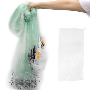 Stonenect Filet de pêche 3 Couches en Nylon 50x2M 50M de Longueur, 2M de Hauteur avec flotteurs et éviers – Piège à appâts Pliable (10cm Maille-5 Doigts) Filament Gillnet Net Fishing (Stonenect, neuf)