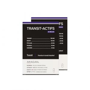 ARAGAN - Synactifs Lot de 2 Transitactifs - Compl&eacute;ment Alimentaire Transit Intestinal - Tamarin, Mauve, Psyllium, Pruneau, Chicor&eacute;e - 40 g&eacute;lules - 20 jours de prise - Fabriqu&eacute; en France (Cosmeco, neuf)