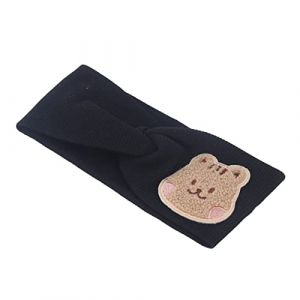 BONKZEBU Baby Bandbands Coton Doux Super Extensible, Cartoon Pattern Protection Enveloppe pour les Tout-petits, Bandeau de nouveau-n&eacute; pour Filles, Bandeaux pour B&eacute;b&eacute;s Gar&ccedil;on, Bandeau b&eacute;b&eacute; (Noir) (Shenlior, neuf)