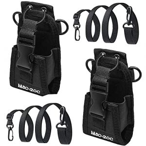 QINERSAW 2 PCS Étui Radio Tactique en Nylon Housse Porte Radio Police Pochette Talkie Walkie Support Talkie Walkie Épaule Housse Radio Ceinture pour GPS Interphone Portable, 13.5 * 8 * 4.5cm, Noir (TRENDQUEST UNIPESSOAL LDA, neuf)