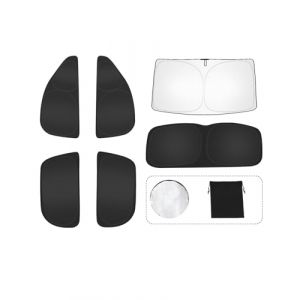 Lot de 6 Pare-Soleil de Voiture pour Volkswagen/VW Golf 8 (2020-2025) &ndash; Couverture compl&egrave;te pour Pare-Brise, fen&ecirc;tre lat&eacute;rale, fen&ecirc;tre Triangulaire et vitre arri&egrave;re &ndash; Protection UV et Thermique (EVOOOR, neuf)