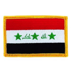 Akachafactory Patch &eacute;cusson brod&eacute; Drapeau Iraq Irak Irakien Flag thermocollant Backpack (Akachafactory, neuf)