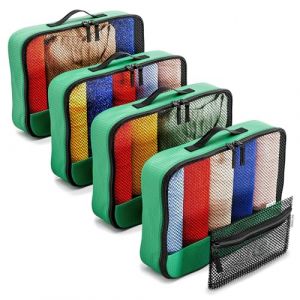 OW-Travel Organisateur de Voyage (Vert Moyen) Organisateurs de Sac pour Rangement Valise. Bagage Cube Valise Voyage. Pochette Rangement Voyage Un Sac pour Valise. Packing Cubes (One-Wear Store, neuf)