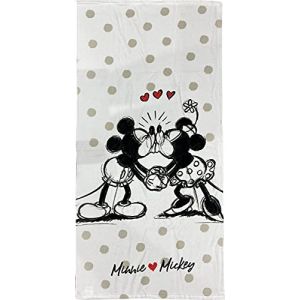 arlis Drap De Plage Mickey et Minnie Disney Ou Serviette De Bain 70 X 140 Cm (Drap de Plage Minnie et Mickey) (LICENCE UNVER, neuf)