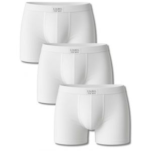 Liabel | Lot de 6 boxers pour homme en coton élastique pour homme, en coton, respirant, pour homme, coloré, blanc, noir, et coloré, pour homme, sans stress, Blanc, XXL (Pandesia store, neuf)