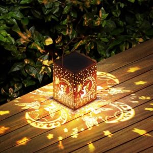 AGPTEK Lanterne Solaire Fée Papillon, Extérieur Rechargeable Lampe Solaire de Jardin LED RVB de Suspendue, Décoration Magique Elfe Étanche IP65 pour Balcon Cour Maison Cadeau Noël Anniversaire (Dreameater, neuf)