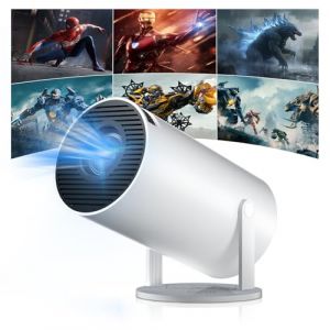 Salange Mini vidéoprojecteur 4K WiFi 6 BT5.2,projecteur Android OS 11.0 720P Home Cinéma,Rotation à 180°,vidéoprojecteur Portable pour téléphone/Xbox/Ordinateur Portable/TV Stick/USB,Blanc (Salange-FR, neuf)