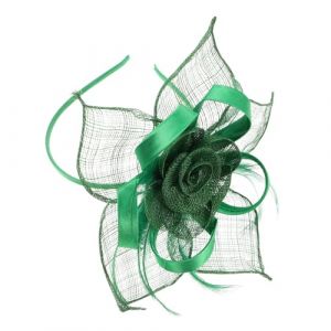 Beaupretty Casque de thé Coiffure de banquet Accessoires cheveux pour femmes coiffure de la mariée casque à clapet vert Green (kiLIHK, neuf)