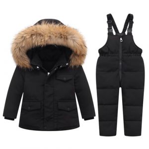 Combinaison de Ski Enfant Fille Combinaison de Ski ado Ensembles de Neige Doudoune à Capuche Ensemble 2pcs Veste de Ski + Salopette Pantalon Enfants Garçons Vêtements Fille 1-6 Ans Noel (⭐⭐⭐⭐⭐AEGJEGVD⭐⭐⭐⭐⭐, neuf)