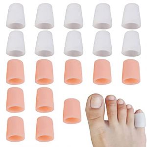 20 Pièces Protecteur d'Orteil en Gel Manchons d’Orteil Petits en Gel pour Cors, Ampoules, Callosités, Orteils et Doigts, Empêche le Frottement, la Pression (Tube d'Orteil Petit en Gel, 20 Pièces) (Newbilty OU, neuf)