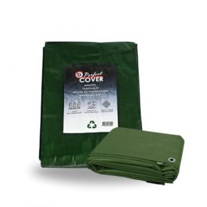 Perfect Cover Bache de Protection Exterieur en Polyéthylène 80g/m² Bache pour Serre Imperméable et Résistante Revêtue des Deux côtés avec Oeillets en Aluminium Couverture Étanche pour Jardin, 8x10m (AVOID, neuf)