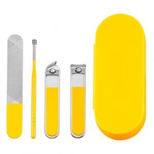 Lot de 4 coupe-ongles d'orteils en acier inoxydable avec lime &agrave; ongles, coupe-ongles, t&ecirc;te inclin&eacute;e, coupe-ongles (LMHsd83, neuf)