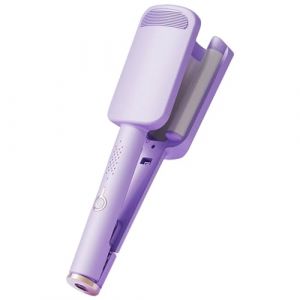 Fer &agrave; friser Rovy Wave, fer &agrave; friser Rovy Wave 3 barils avec pince cheveux en c&eacute;ramique pour femme, bigoudi avec quatre contr&ocirc;les de temp&eacute;rature, violet (BBhalcyonheiyo, neuf)
