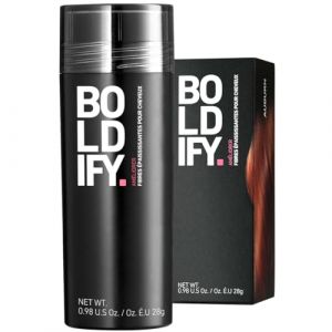 BOLDIFY Fibres Capillaires Naturelles - 28g - Poudre Densifiante Cheveux - Poudre Cheveux Pour Cheveux Clairsemés - Masque la Perte de Cheveux en 15 Secondes - Pour Femmes & Hommes (Châtain Roux) (BOLDIFY EUROPE, neuf)