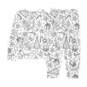 Pyjama a Colorier Enfant Pyjama de No&euml;l pour Garcon Fille A Colorier Ensemble De V&ecirc;tements Maison Santas Renne Peints DIY Peint &agrave; la Main Deux Pi&egrave;ces Loungewear Haut &agrave; Manches Longues et Pantalon (GUnakd, neuf)